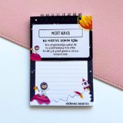 Astronotlu İsme Özel Defter ve Anahtarlık resmi